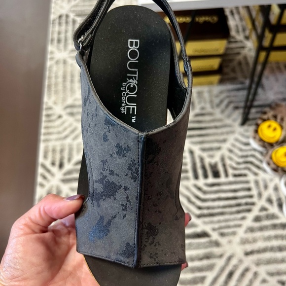 Corky’s Footwear Black Metallic Carley Wedges. ***Final Price - Picture 3 of 4